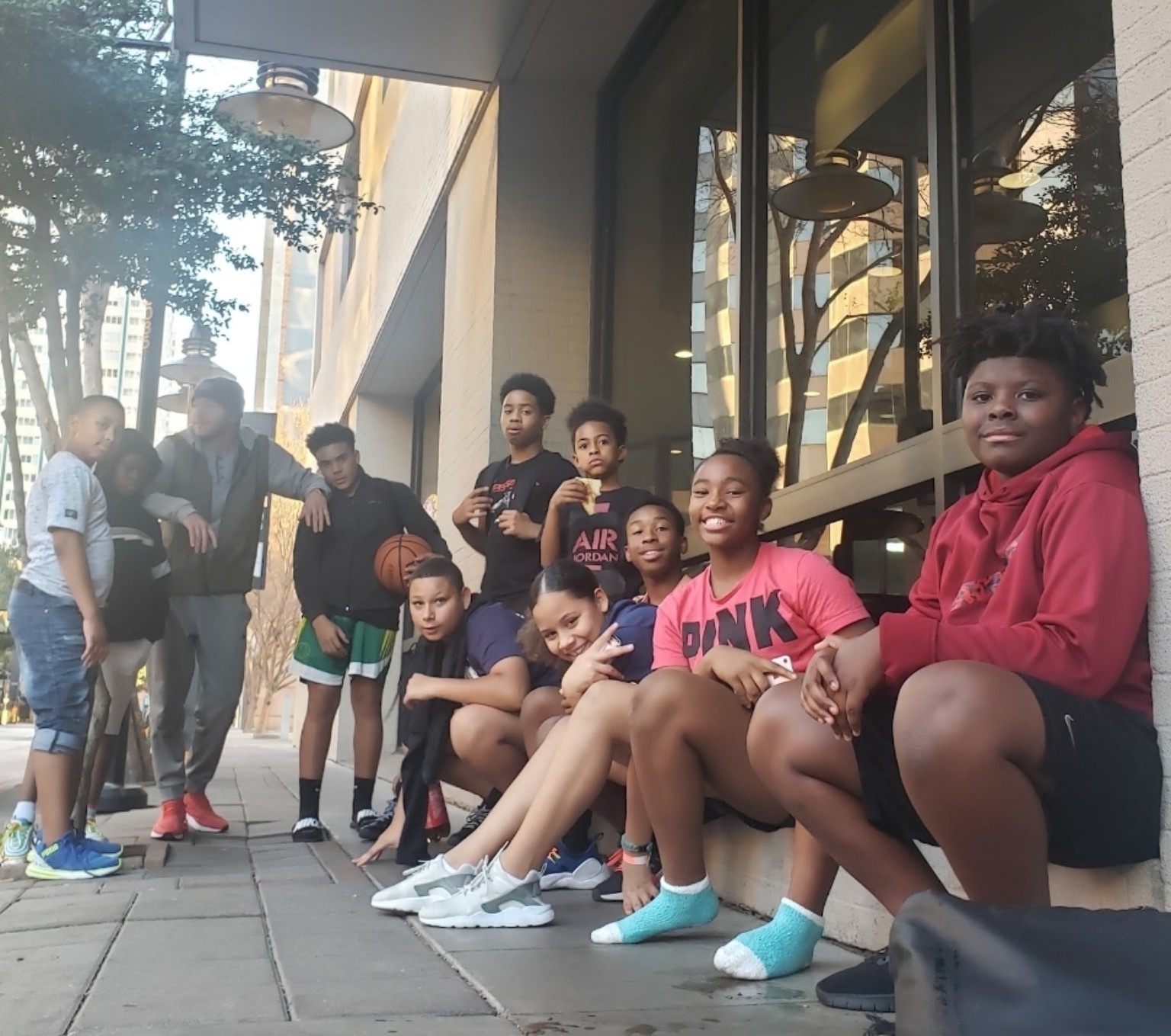 Young people experiencing a new city together
